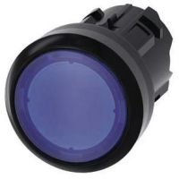 Drucktaster, beleuchtet, 3SU1001-0AB50-0AA0 Drucktaster, beleuchtet, 22mm, rund, blau, Druckknopf 3SU1001-0AB50-0AA0