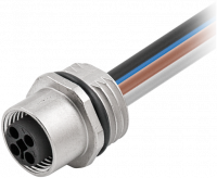 M12 Power T-kod. 7000-P7291-9410020 M12 Power T-kod. Flanschbuchse Vorderwandmontage 7000-P7291-9410020