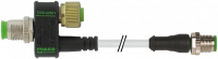 T-Stück M12-Bu 8p / 334011 T-Stück M12-Bu 8p / M12-St 3p + M12-St 4p + Ltg 334011