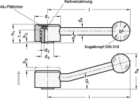 VERST.EDELSTAHL-FLACHSPAN 125.5-32-M6-E VERST.EDELSTAHL-FLACHSPANNHEBEL, SCHRÄG 125.5-32-M6-E